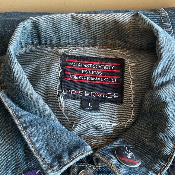 Lip Service Blue Denim Jacket with Patches - Picture 10 of 10